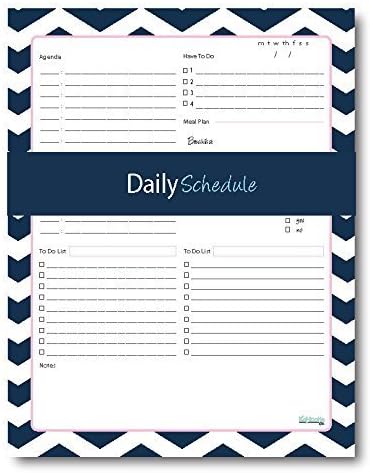 Amazon.com : Daily Schedule Notepad- Daily Agenda, Meal and ...