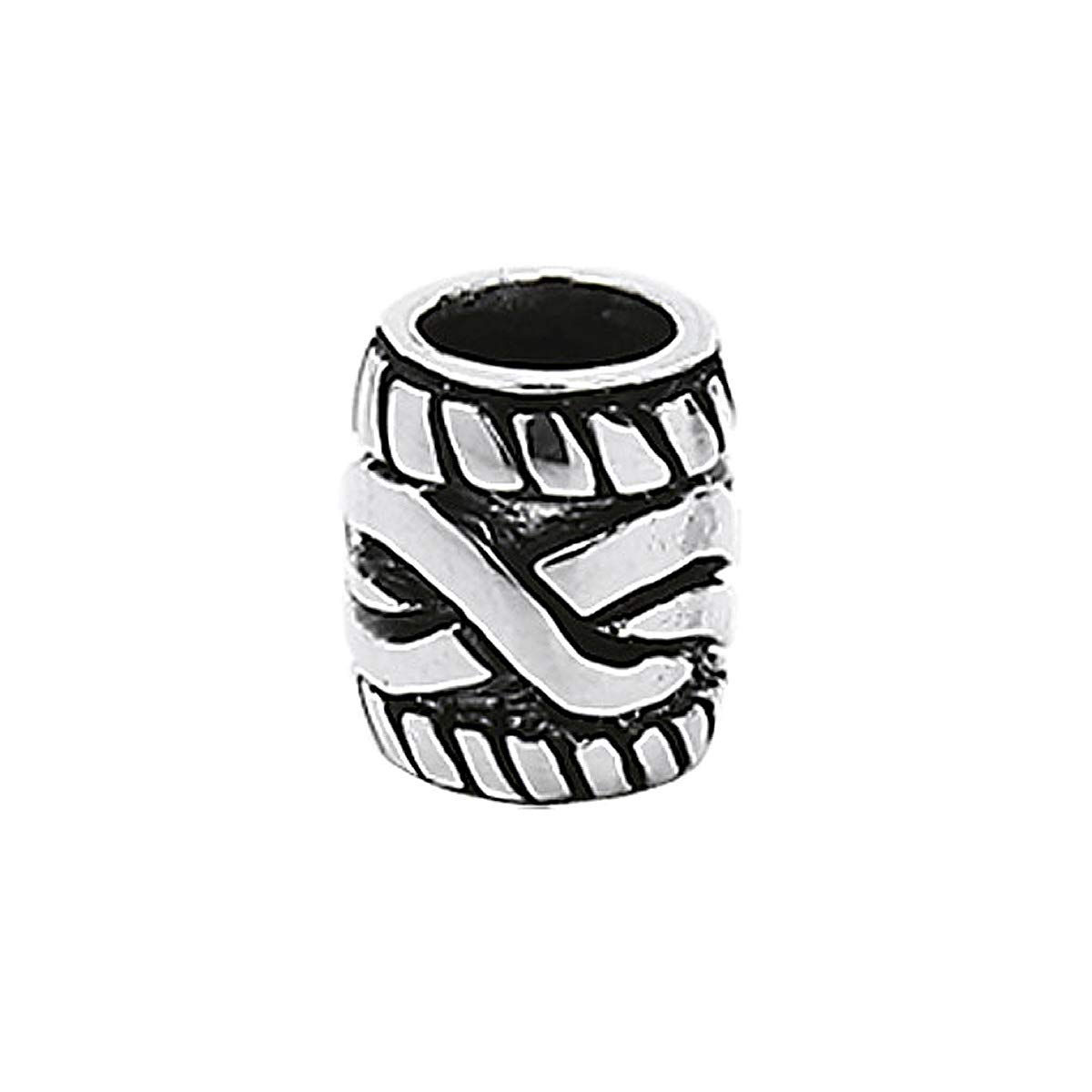 NKlaus 925 STERLING SILVER Celtic Gothic beard bead and braid bead Ran 7132