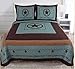 3-piece Western Lone Star Barb Wire Cabin / Lodge Quilt Bedspread Coverlet Set King / Cal King Size Turquoise (KIng)