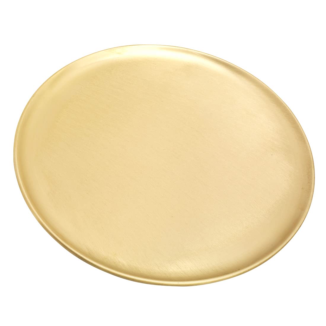 NKlaus brass candle plate gold polished Ø 21cm coaster 0,5cm thick table decoration round 10970