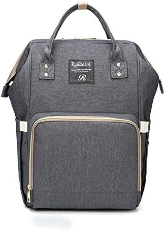 Diaper Bag Backpack Large Capacity Versatile Waterproof Travel Backpack Baby Nappy Changing Bag for Baby Care (Gray)