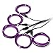 SOLMORE 5 X 1 Metre EL Wire Neon Glowing Strobing Light Waterproof LED Strip Electroluminescent Wire Kit for Halloween Party Xmas Indoor Outdoor Decoration (Purple)