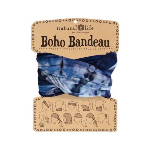 Natural life boho bandeau navy tie-dye
