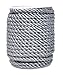 Mandala Crafts Silver Twisted Cord Trim Decorative Rope for Crafts - Braided Silver Rope Trim for Upholstery Cording Handfasting Graduation Cord