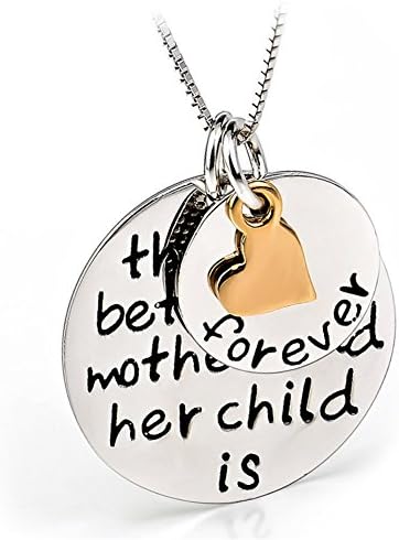 Sterling Silver 925 Pendant Chain Multilayer Rose Gold Engraved Jewelry Forever Necklace Heart Charm 18" (Forever Love)