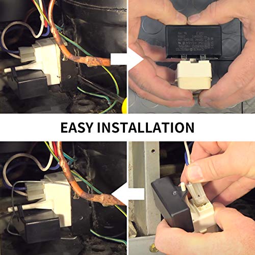 W10613606 Refrigerator Compressor Start Relay and Capacitor Compatible
