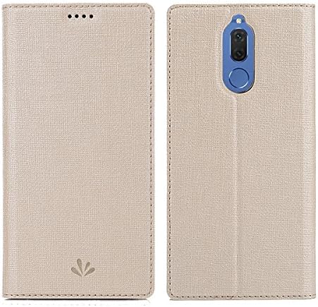 MEIRISHUN Huawei Mate10 Lite / Nova 2i Case, PU Leather Flip Card Slots Kickstand Wallet Phone Case Cover For Huawei Mate10 Lite / Nova 2i - Champagne Gold