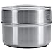 Bekith 16 Pack Stainless Steel Magnetic Multi-Purpose Spice Storage Tins, Clear Top Lid with Sift or Pour, Magnetic on Refrigerator and Grill