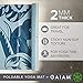 Gaiam Yoga Mat Folding Travel Fitness & Exercise Mat | Foldable Yoga Mat for All Types of Yoga, Pilates & Floor Workouts, Icy Paisley, 2mmthumb 2