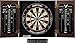 Viper Stadium Cabinet & Shot King Sisal/Bristle Dartboard Ready-to-Play Bundle with Two Sets of Steel-Tip Darts, Throw Line, and Dry Erase Scoreboards, Walnut Finish