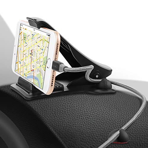 Car Mount, MWAY Car Phone Holder 3M Tapes 3.5-6.5 Inch Phone Stand for Dashboard with 4 Cable Clips,No Blocking for Sight,Durable Cell Phone Holder for iPhone X 8 7/7Plus/6/6S Plus/Samsung Smartphone