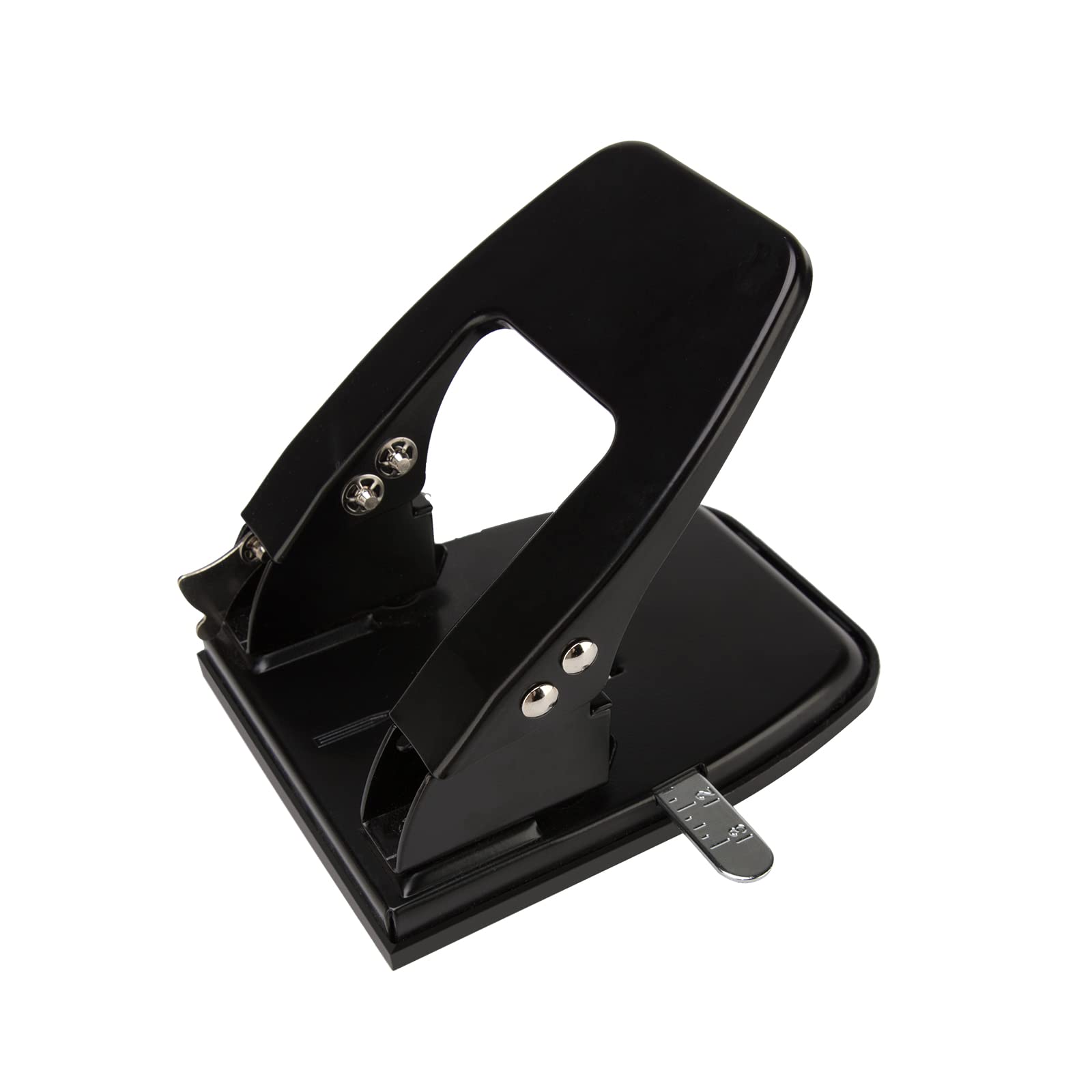 Eono 2 Hole Punch, Heavy Duty Metal Paper Puncher, 25 Sheet Capacity - Black
