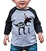 7 ate 9 Apparel Baby's Dinosaur Dino One 1st 1 First Birthday Grey 12 Months