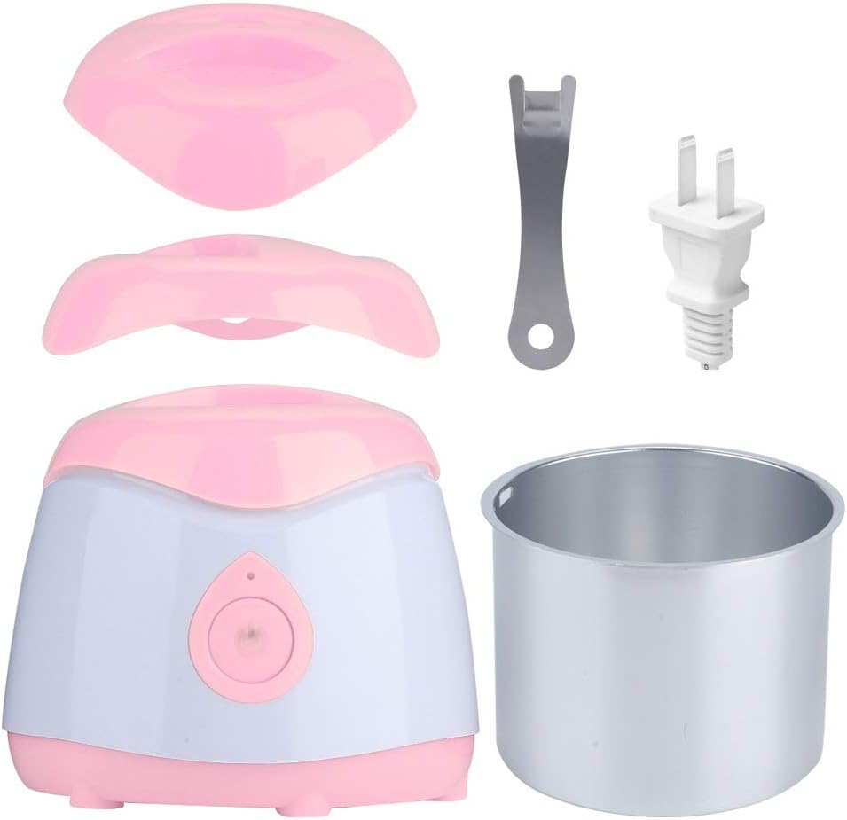 Wax Warmer - Portable Electric Wax Warmer Body Armpit Hair Removal Mini Wax Beans Depilatory Heater Pink UK