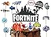 Video Game Birthday Party Supplies for Game Fans, 24 Pcs Battle Royale Cupcake Toppers(12 Styles), 1 Pcs Cake Decorations Topper