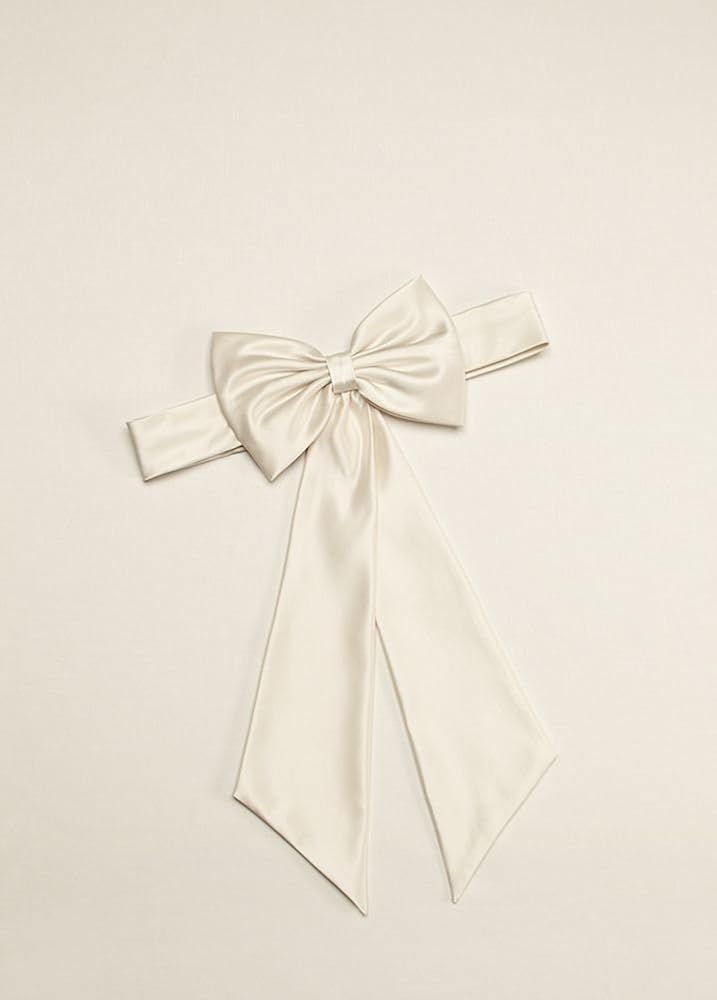 satin flower girl sash with back bow