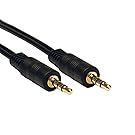 3.5mm Male Stereo Jack To Jack Audio Cable Gold (1.0 M, BLACK)