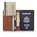 EpicGadget(TM) RFID Blocking Premium Leather Passport Holder Travel Wallet Cover Case (Brown)