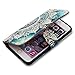 Bcov Case for iPhone 6s Plus/iPhone 6 Plus, Bcov Green Circular Mandala Wallet Leather Cover Case for iPhone 6 Plus/6S Plus