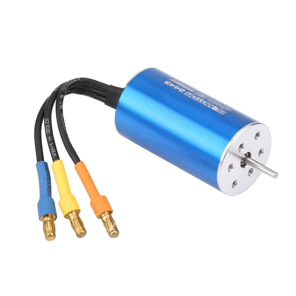 SUNGOOYUE RC Car Brushless Motor, 2445 5400KV 4 Poles Sensorless Brushless Motor 2.3mm Shaft Fits for 1/16 1/18 RC Car