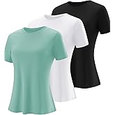 Blingfit Workout Tops for Women Short Sleeve Yoga Shirts Sports Gym Tshirts Quick Drying Running Top UPF 80+ Sun Protection