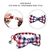 Mtliepte Cat Collars Breakaway Bowtie with Bell Adjustable Safety Fashionable Cute Plaid Kitten Collars 2pack