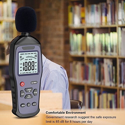 image for ERAY Sound Level Meter Audio Noise Decibel Meter Backlight LCD Digital