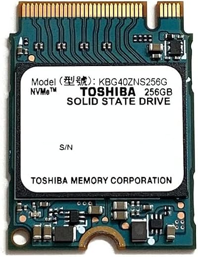 KIOXIA 256GB M.2 2230 NVMe PCIe Gen3 x4 SSD KBG40ZNS256G BG4 for Ultrabook