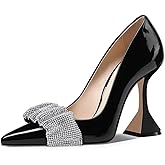 YDN Women Pointed Toe Slip on Pumps Special Kitten High Heel Shoes Party Prom Dress Lady Size 4-16 US