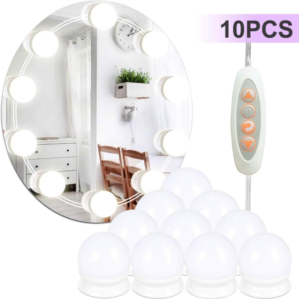 Velouer Vanity Mirror Lights Kit,10 Hollywood Style led Bulbs for Dressing Vanity Set Bedroom Bathroom, Makeup Lights Decorative,Best Gift for Anniversary, Christmas