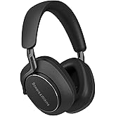 Bowers & Wilkins Px8 Over-Ear Headphones Wireless Bluetooth Noise Cancelling, Luxurious Materials, 30-Hour Battery Life, 15-Min Quick Charging, Black