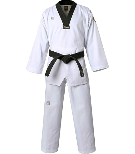 adidas Adi Start II Black V-Neck Black Belt Taekwondo Dobok