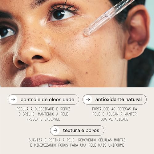 Serum Antiacne Ácido Salicílico 2% - Reduz a Oleosidade da Pele, Antiacne e Poros Dilatados - Com Resveratrol e Zinco PCA - Textura Aqua Gel - Vegano, 30g, Beauts