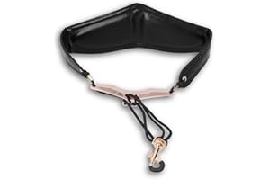 Saxophone Neck Strap,PU Leather Sax Shoulder Harness Braces,Soprano Tenor Alto Sax Braces Strap