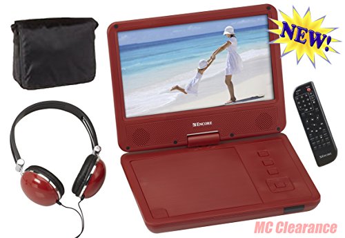 9-inch-Portable-DVDCD-Player-with-Swivel-Screen-and-Fold-Rechargeable-Battery-Remote-Control-Travel-Bag-with-Matching-Color-Headphones-and-ACDC-Adapter-Encore-DVD901MO-Black