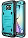 E LV Case for Galaxy S7 Edge Case Armor Protection Defender (Without Built-in Screen Protector) Case for Samsung Galaxy S7 Edge - [Turquoise/Black]