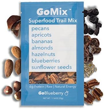 Organic Trail Mix, Fruit Fusion, 3.5 oz, GoMix, (1 bag) Fruit Nut, Superfood, Raw, Protein, Paleo, Vegan, NonGMO, Gluten Free