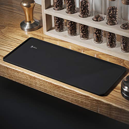 Yolococa Tassenmatte für Kaffee, Espresso, Kaffee, Zubehör, Silikonmatte, Puderpresse, 5 x 12 Zoll, Schwarz – Bild 6