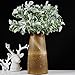Sunm Boutique 3 Pcs Artificial Lamb's Ear Leaf Artificial Greenery Flocked Lambs Ear Leaves in Silver Green for Christmas Festival Wedding Garden Centerpieces Bouquet Floral Arrangement