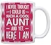 Aunt Gift For Women Aunt Never Thought I Could Be Such A Cool Aunt Gift 11oz Ceramic Coffee Mug with Handle