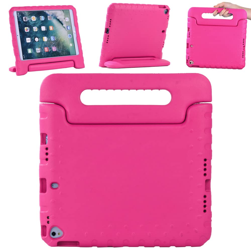 FINDING CASE for New iPad 10.2 Inch 2021/2020/2019 (9th/8th/7th Gen), Shockproof Lightweight Convertible Handle Stand Protective Kids Case for iPad Pro 10.5" 2017, iPad Air 3 10.5 2019 (Pink)