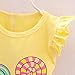 Fabal 2Pc Baby Girl Clothes Summer Tee +Short Pants Kids Girls Casual Outfits Lolly (3T, Yellow)