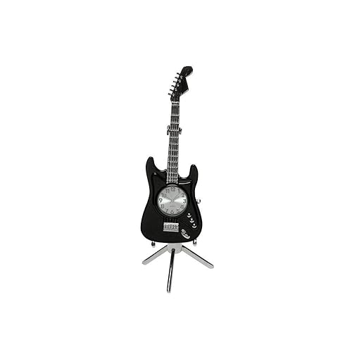 Miniature Electric Guitar Clock Amazon.co.uk Kitchen & Home