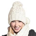 BB&KK 2 in 1 Women Soft Warm Thick Cable Knitted Hat Scarf Winter Set BB&KK 2 in 1 Women Soft Warm Thick Cable Knitted Hat Scarf Winter Set