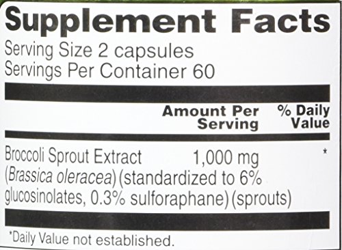 Vitacost Broccoli Sprout Extract -- 1,000 mg per serving - 120 Capsules