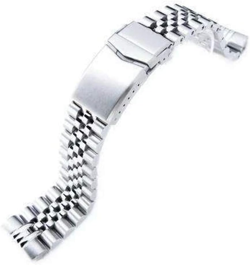22mm Super 3D Jubilee 316L Stainless Steel Watch Bracelet for Seiko New Turtles SRP777 & PADI SRPA21, V-Clasp Brushed