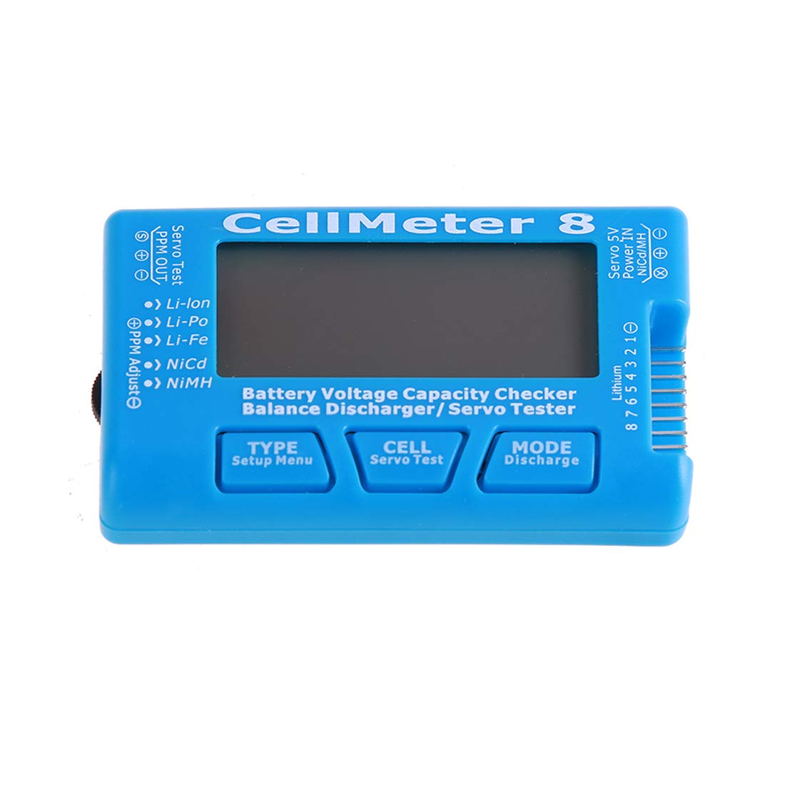 RC CellMeter 8 Digital Battery Capacity Checker Battery Voltage Tester LCD Backlight for LiPo Life Li-ion NiMH Nicd