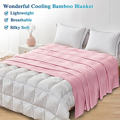 KPBLIS Cooling Bamboo Blankets for Hot Sleepers, Lightweight Summer Big