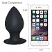 Silica Gel Fetish Plug Anal Butt Personal Massager,4 Size Black (XL)