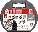 RD-9 VIP RD9 Metal Snow Chains 9 mm Size No. 90 Set of 2 Gloves Included view 2